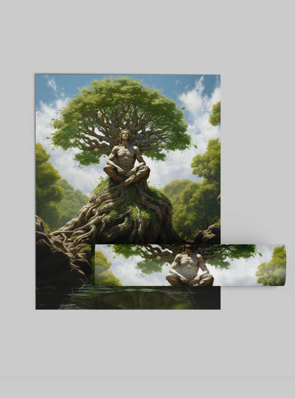 Psalm 1:3 - Tree Spirit Guardian - Christian Art Poster Print