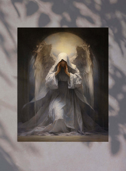 Psalm 10:14 Angelic Figure - Modern Christian Art Poster Print