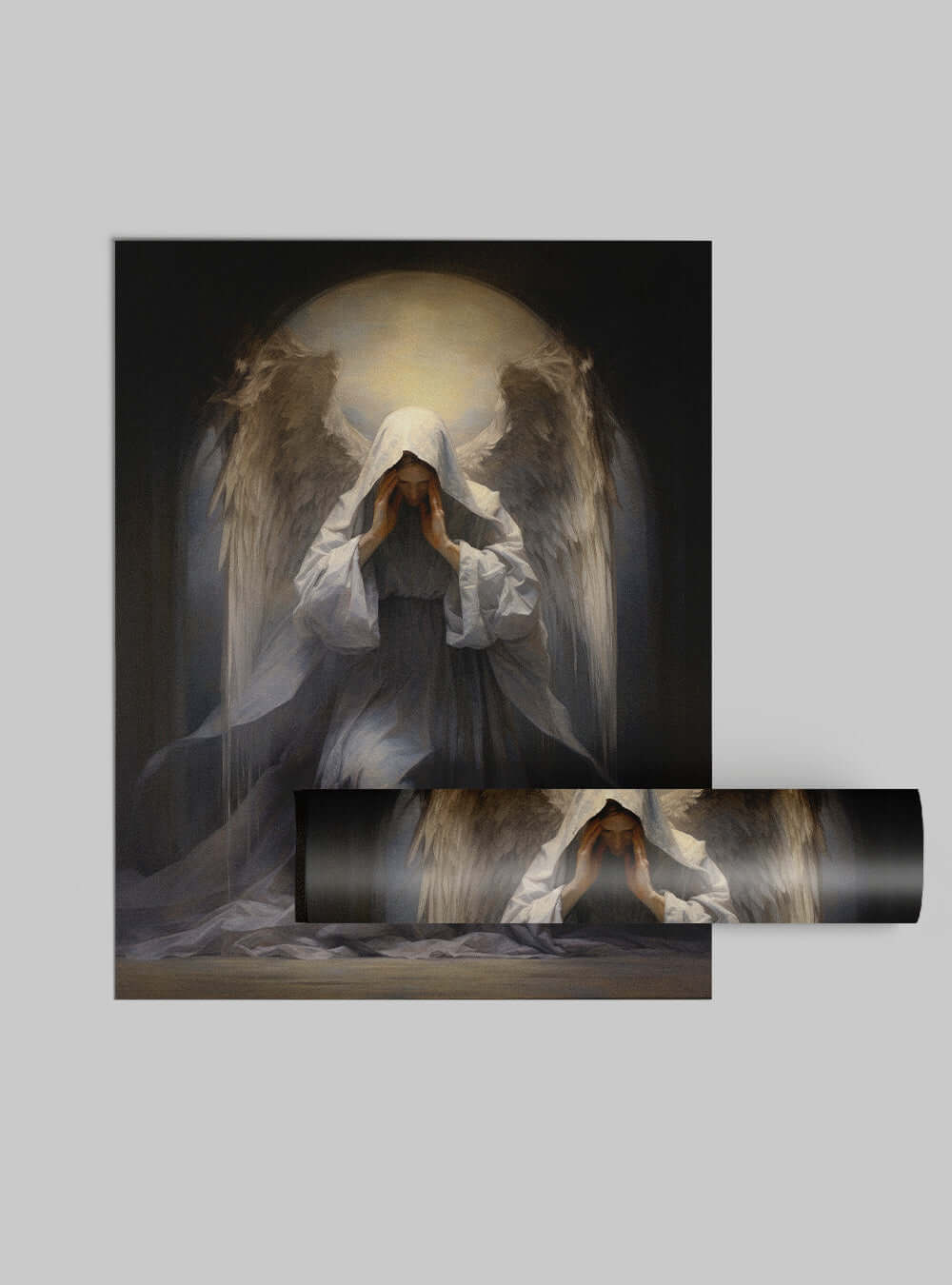 Psalm 10:14 Angelic Figure - Modern Christian Art Poster Print