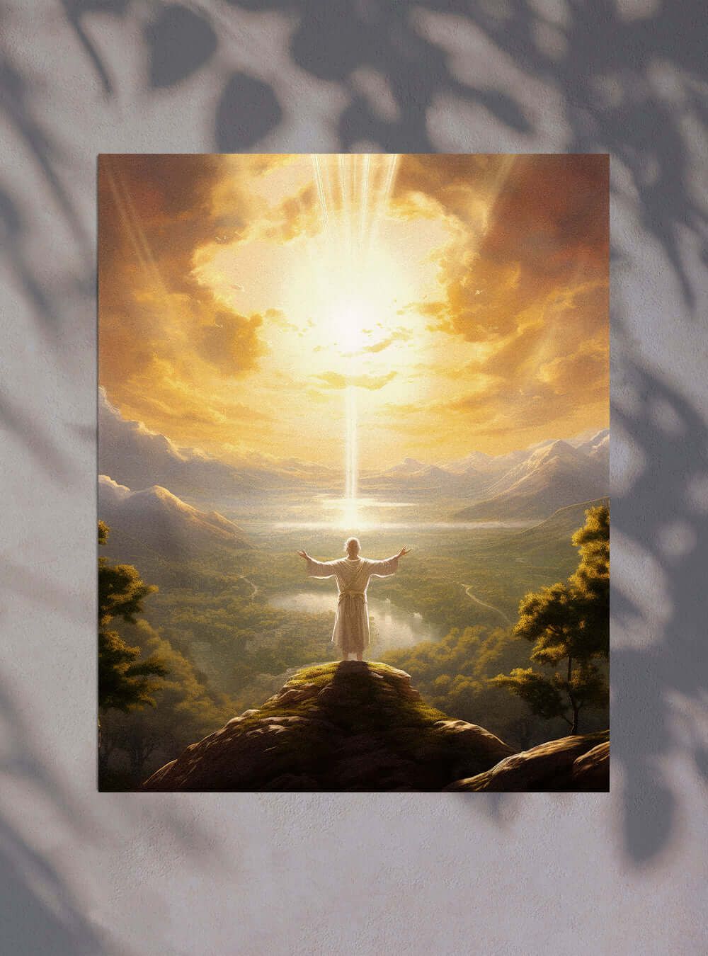 Psalm 17:6 Sunrise Mountain - Sacred Art Poster Print