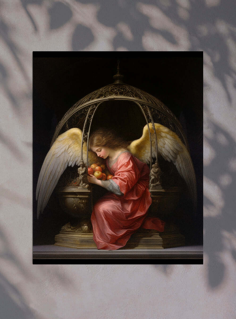 Psalm 18:1 Angelic Figure Bible Art Poster Print