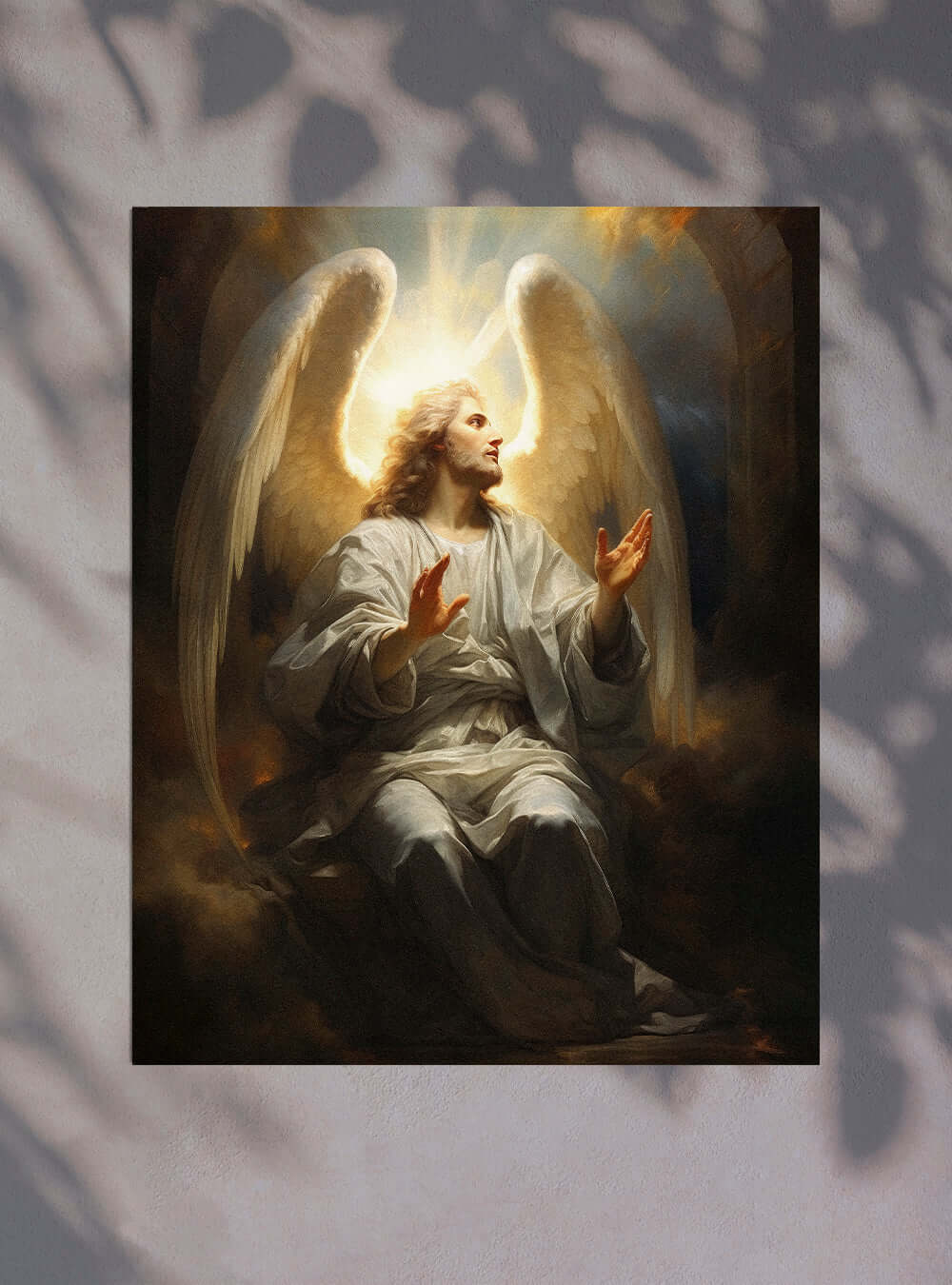 Psalm 18:30 Serene Angelic Scripture Art Poster Print