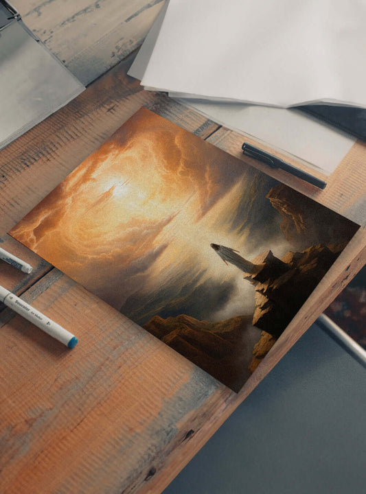 Psalm 8:9 Mystical Sunrise Christian Wall Art Poster Print