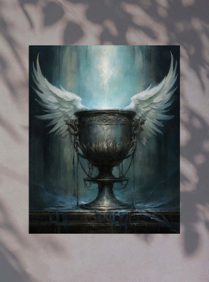 Revelation 1:6 Angel Wings Chalice - Christian Artwork Poster Print