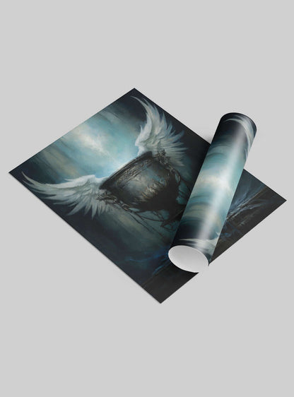 Revelation 1:6 Angel Wings Chalice - Christian Artwork Poster Print