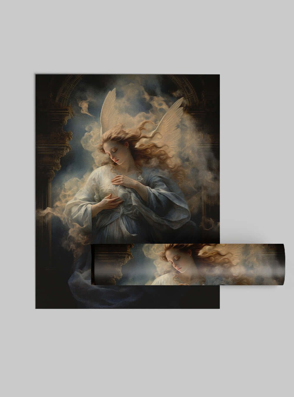 Revelation 10:6 Angelic Art - Christian Painting Poster Print