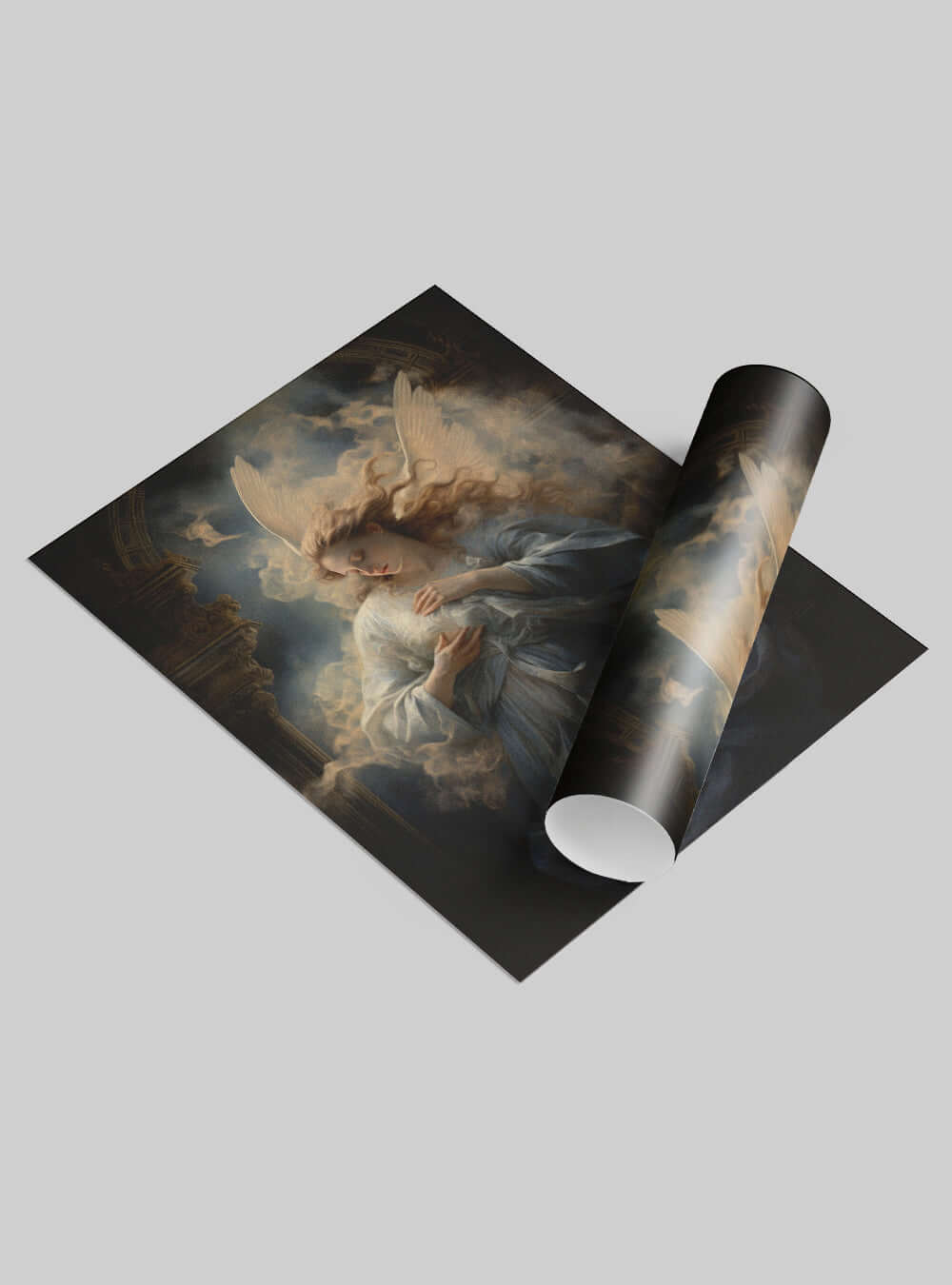 Revelation 10:6 Angelic Art - Christian Painting Poster Print