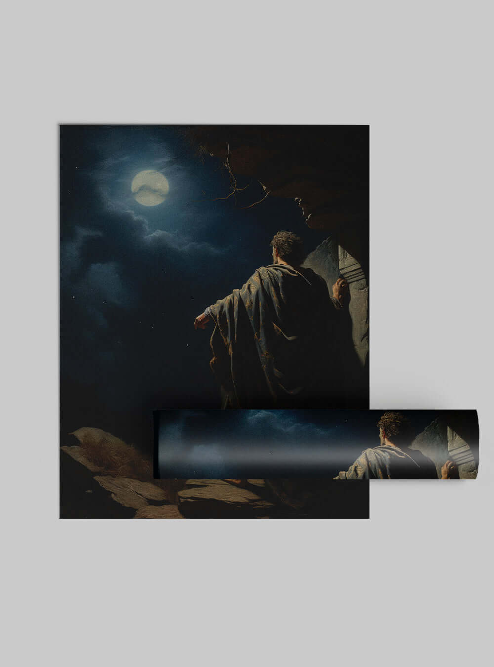 Revelation 17:14 Moonlit Contemplative Sacred Art Poster Print