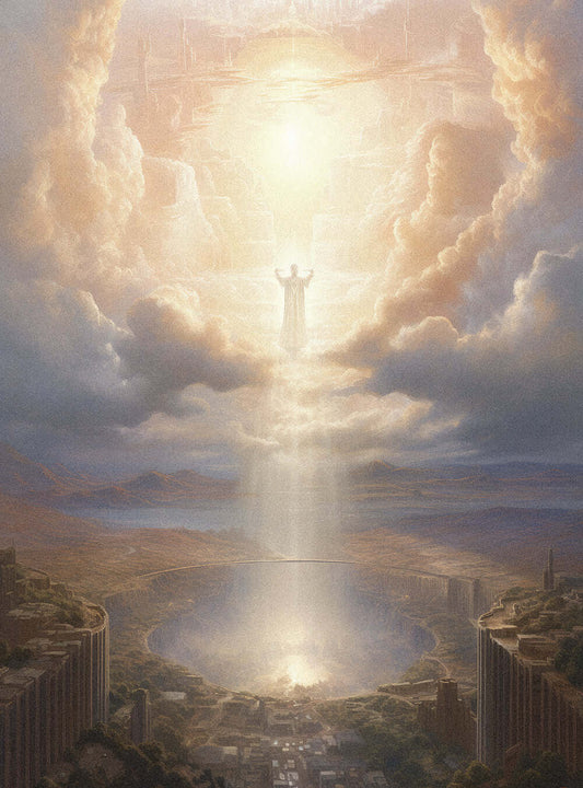 Revelation 18:4 | Angelic Sunrise | Sacred Art Poster Print