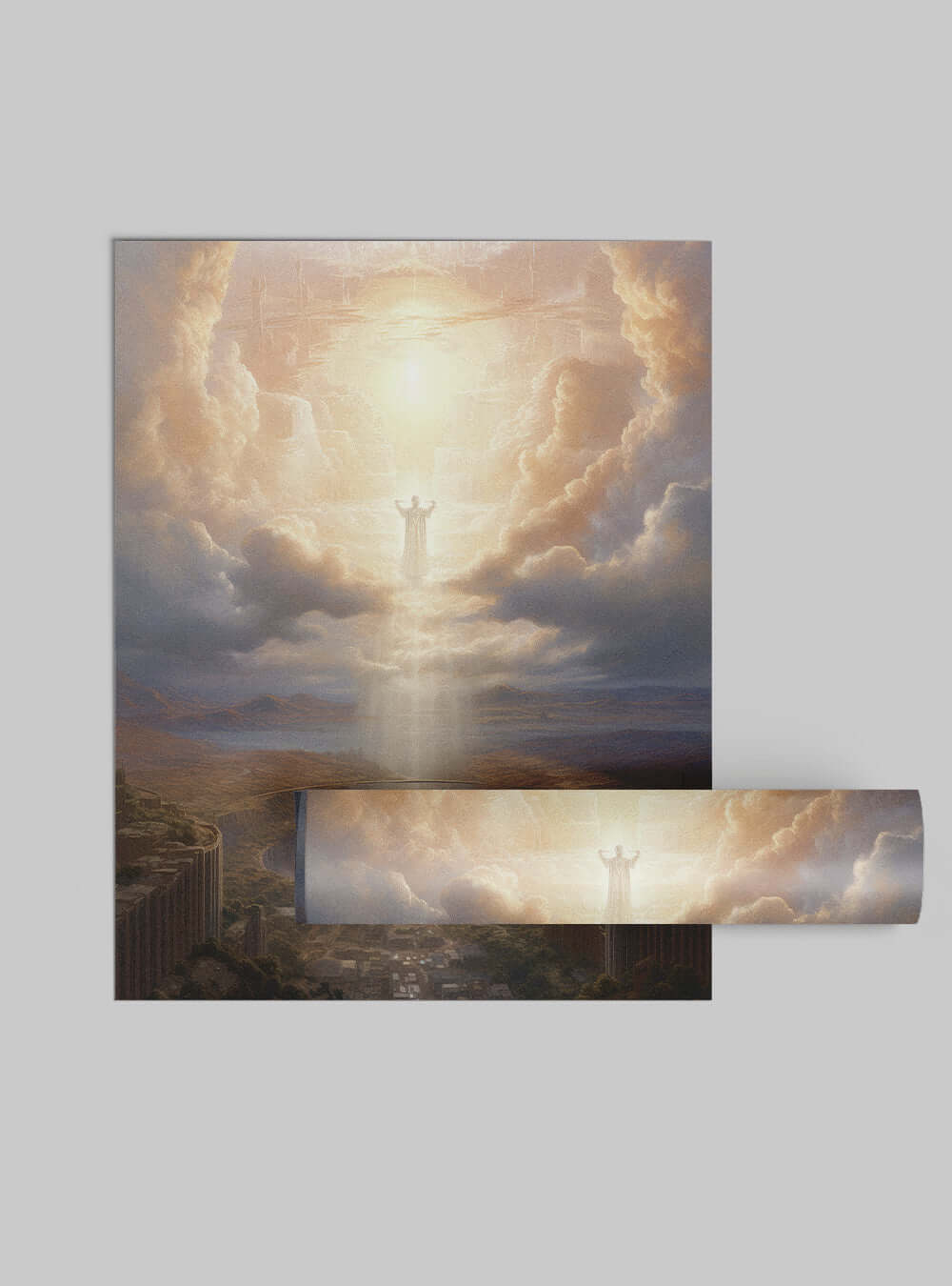 Revelation 18:4 | Angelic Sunrise | Sacred Art Poster Print