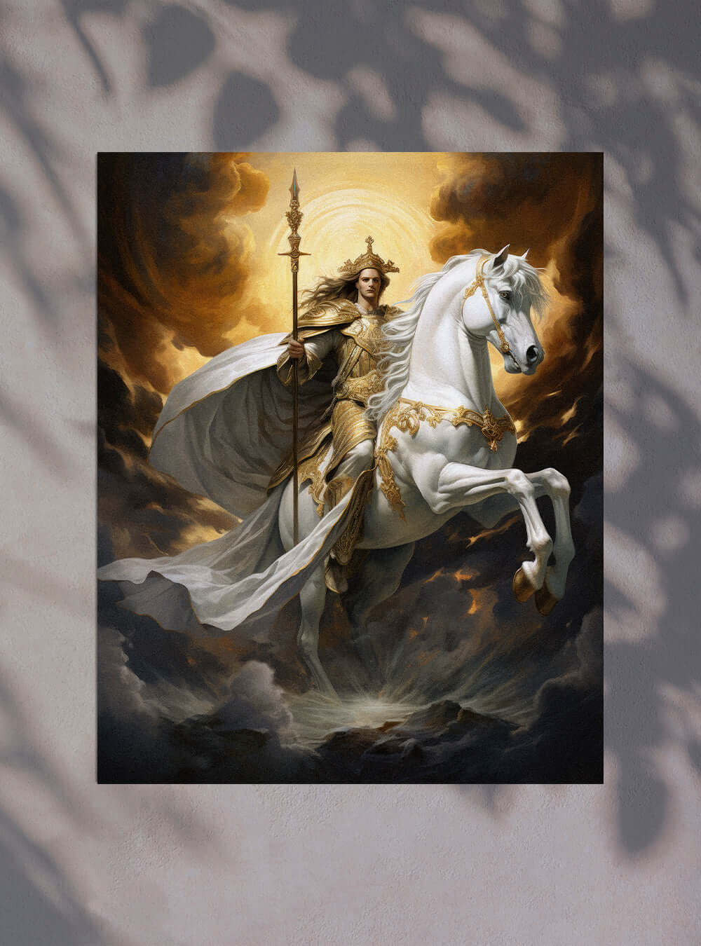 Revelation 19:16 Majestic Warrior Christian Painting Poster Print