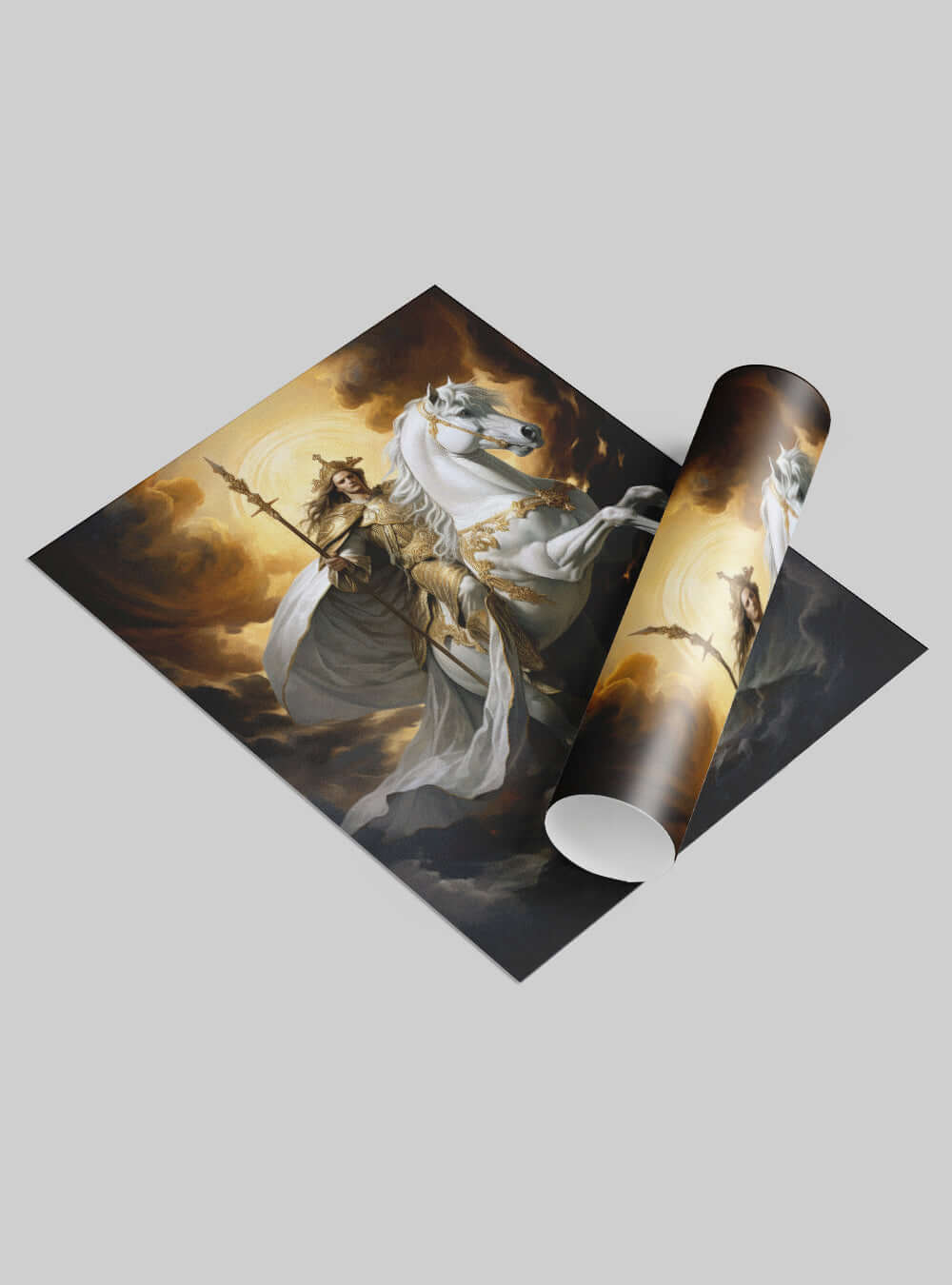 Revelation 19:16 Majestic Warrior Christian Painting Poster Print