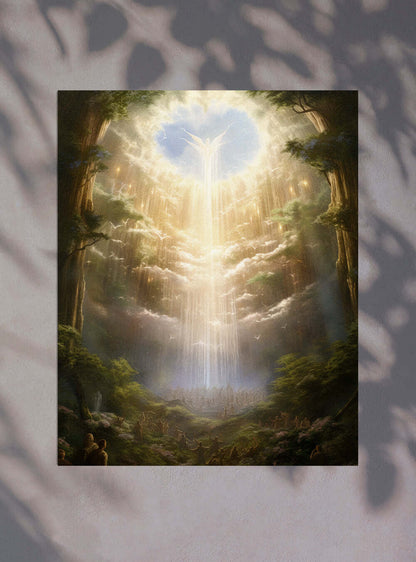 Revelation 20:6 Angel Descend Sacred Art Poster Print