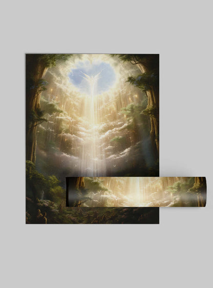 Revelation 20:6 Angel Descend Sacred Art Poster Print