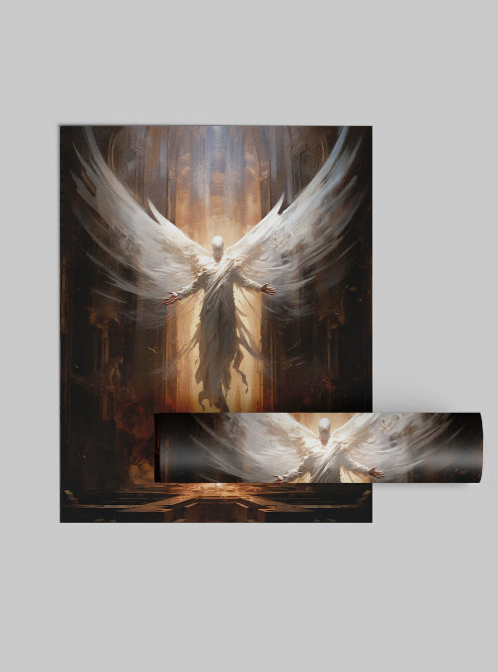 Revelation 21:4 Angelic Glory - Christian Wall Poster Print