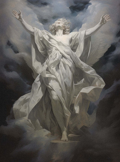 Revelation 22:12 - Angelic Ascend - Christian Decor Poster Print