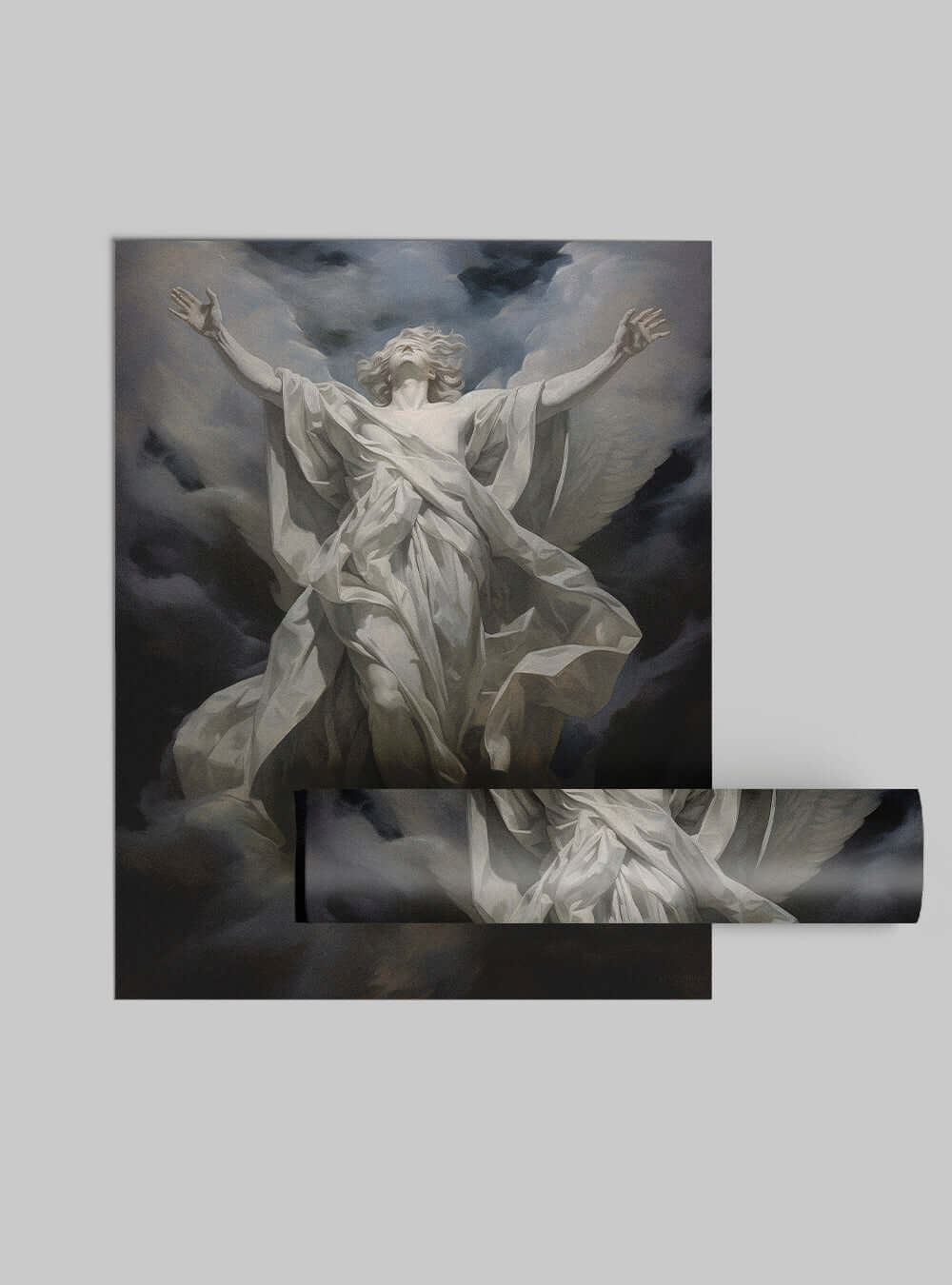 Revelation 22:12 - Angelic Ascend - Christian Decor Poster Print