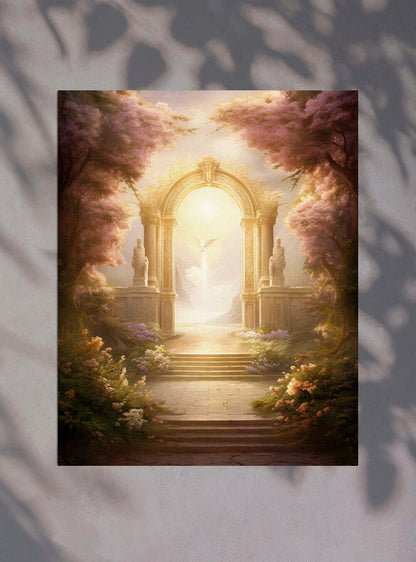 Revelation 22:14 - Gateway to Serenity Bible Art Poster Print