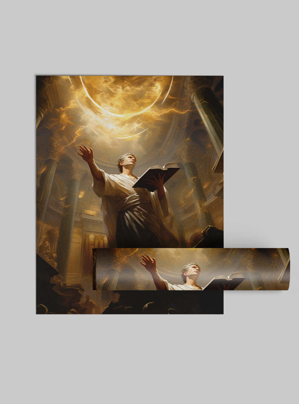 Revelation 22:18 Divine Temple Art - Christian Artwork Poster Print