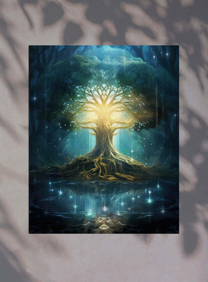 Revelation 22:19 - Mystical Forest Tree - Sacred Art Poster Print