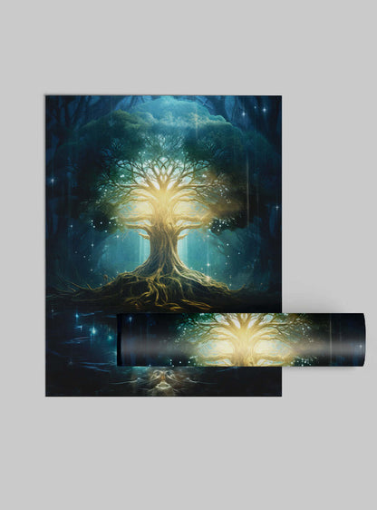 Revelation 22:19 - Mystical Forest Tree - Sacred Art Poster Print