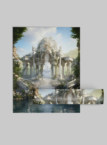 Revelation 22:5 Serene Garden Art Christian Painting Poster Print