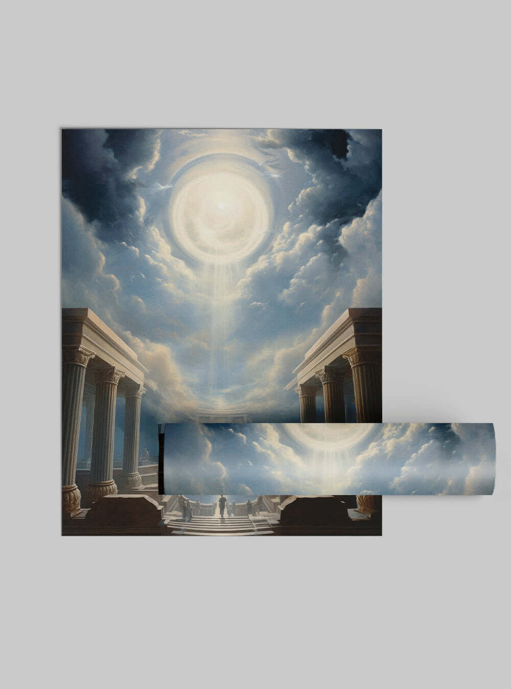 Revelation 3:12 - Divine Light Temple - Christian Art Poster Print