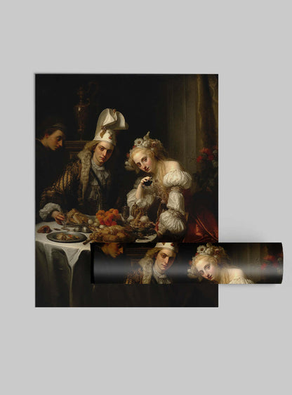 Revelation 4:8 Banquet Scene Sacred Art Poster Print