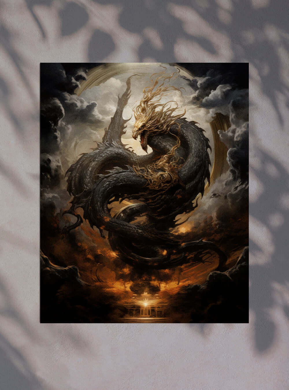 Revelation Dragon Temple | Modern Christian Art Poster Print