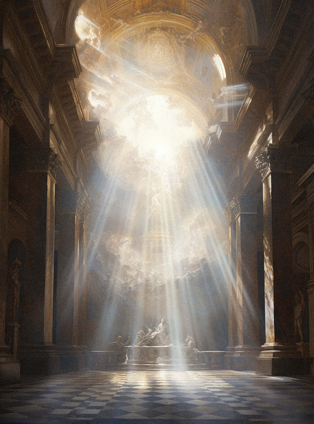 Romans 1:17 - Majestic Sunlight - Christian Art Poster Print