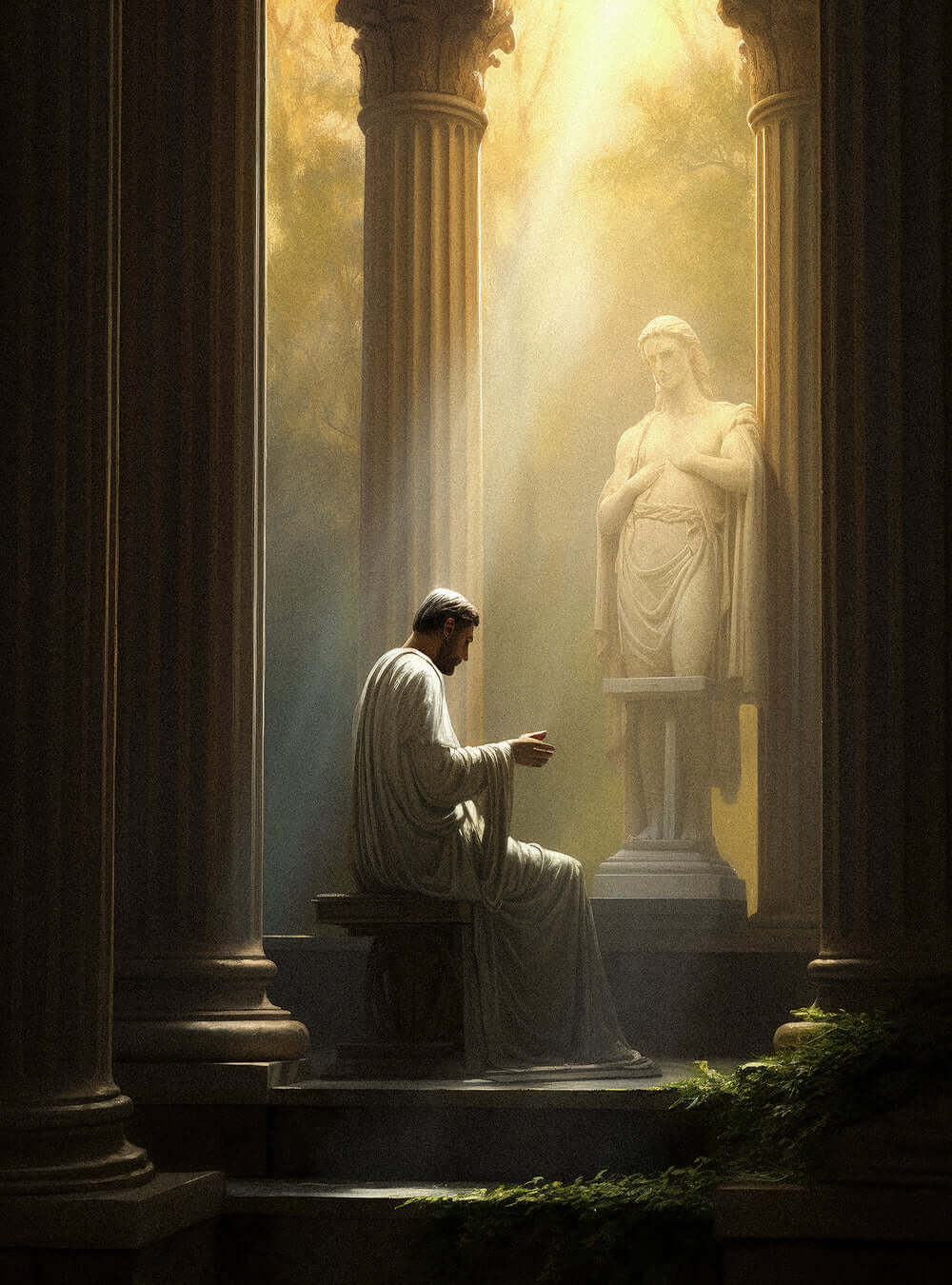 Romans 10:10 Temple Scene-Christian Artwork Poster Print