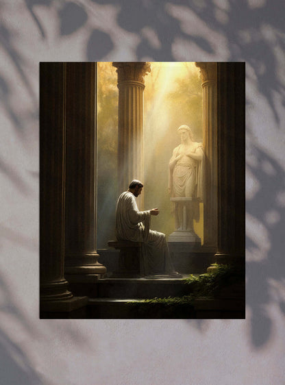 Romans 10:10 Temple Scene-Christian Artwork Poster Print