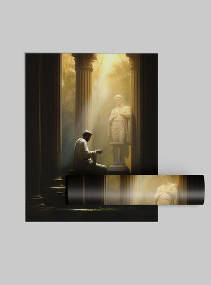 Romans 10:10 Temple Scene-Christian Artwork Poster Print