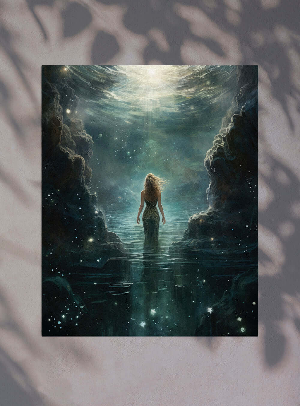 Romans 11:33 - Mystical Waterscape - Christian Art Poster Print