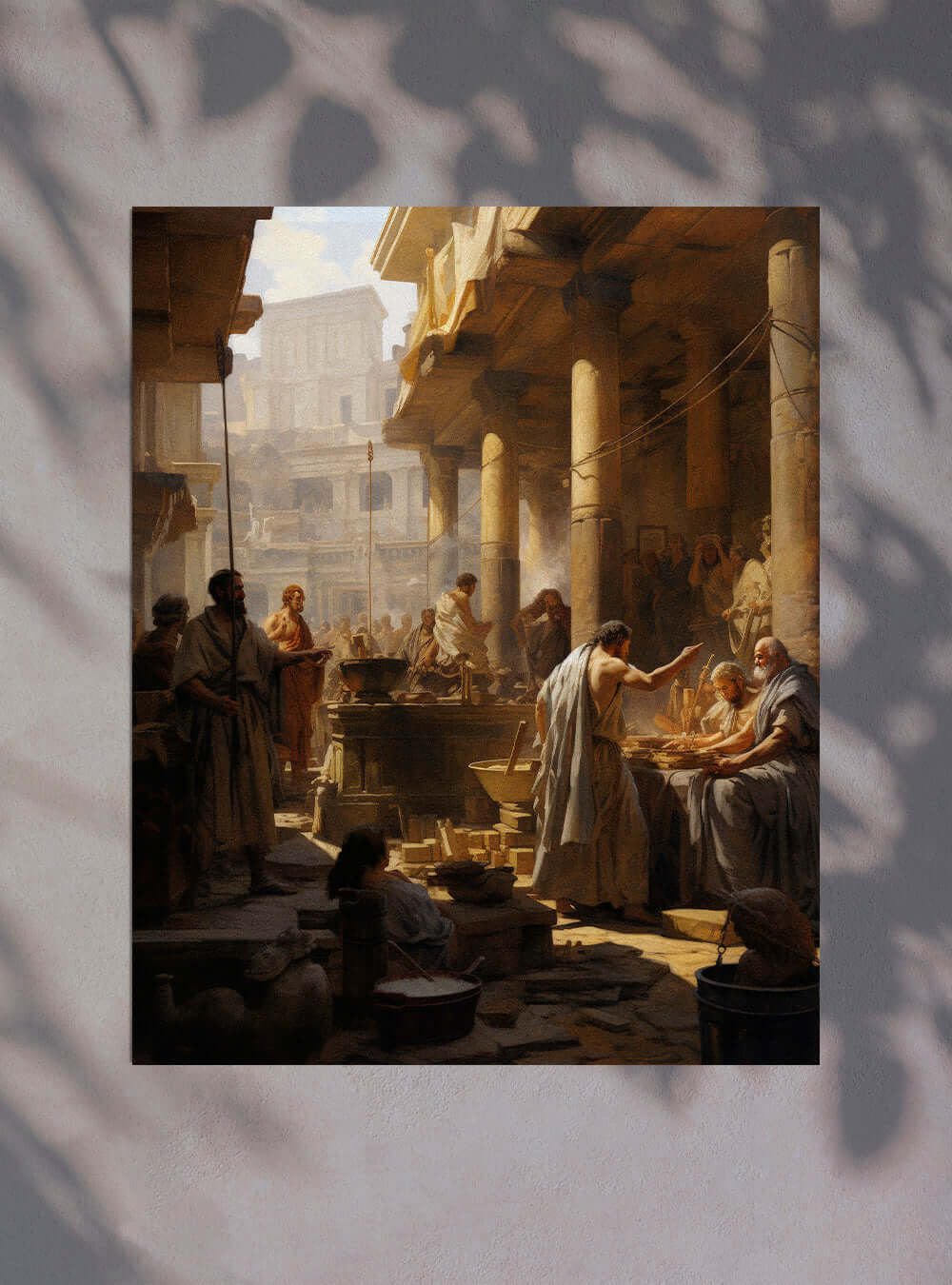 Romans 13:8 - Marketplace Scene - Bible Verse Art Poster Print