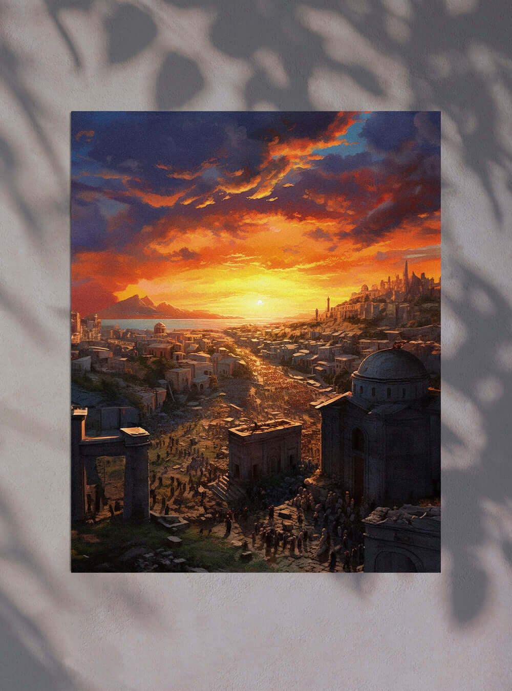 Romans 14:8 Sunset Canvas - Bible Art Poster Print