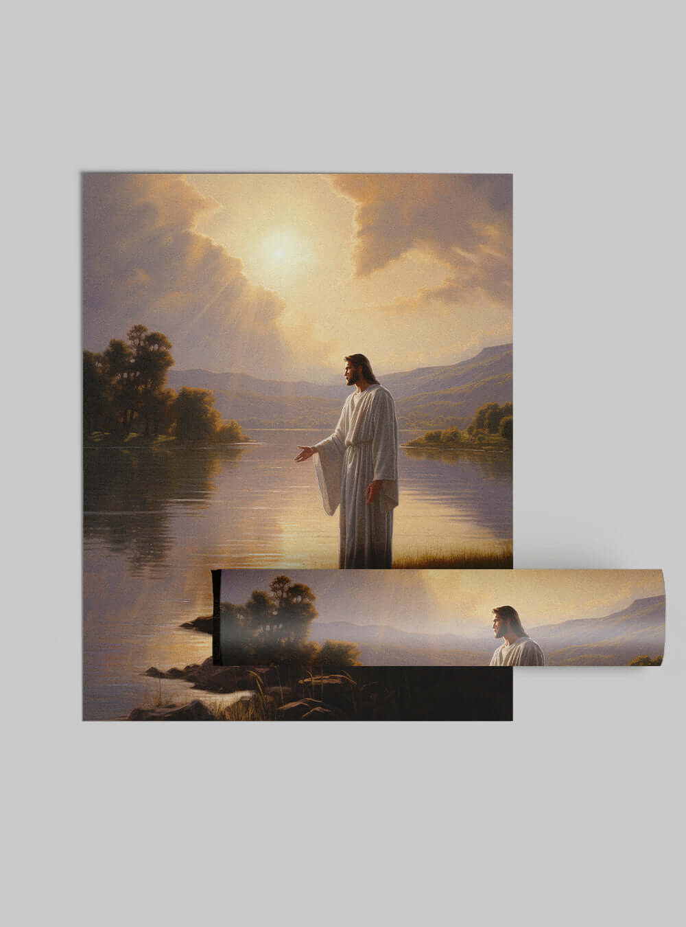 Romans 8:28 Sunrise Scene | Bible Art Poster Print