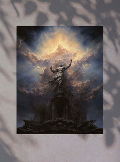 Romans 8:38 - Majestic Divine Rise - Christian Artwork Poster Print