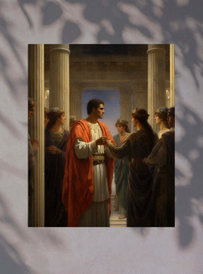 Romans 8:5 Classical Scene - Scripture Art Poster Print