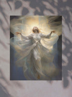 Titus 3:5 Angelic Radiance Christian Decor Poster Print
