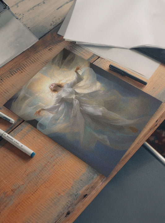 Titus 3:5 Angelic Radiance Christian Decor Poster Print