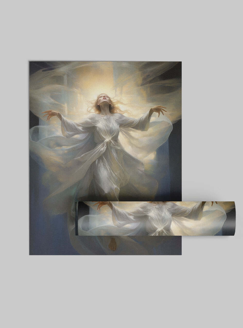 Titus 3:5 Angelic Radiance Christian Decor Poster Print